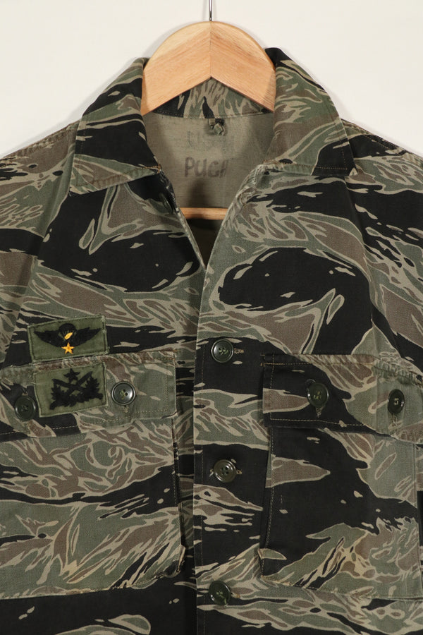 実物　シルバータイガーストライプ　US-M BDQ アドバイザー シャツ　半袖カスタム