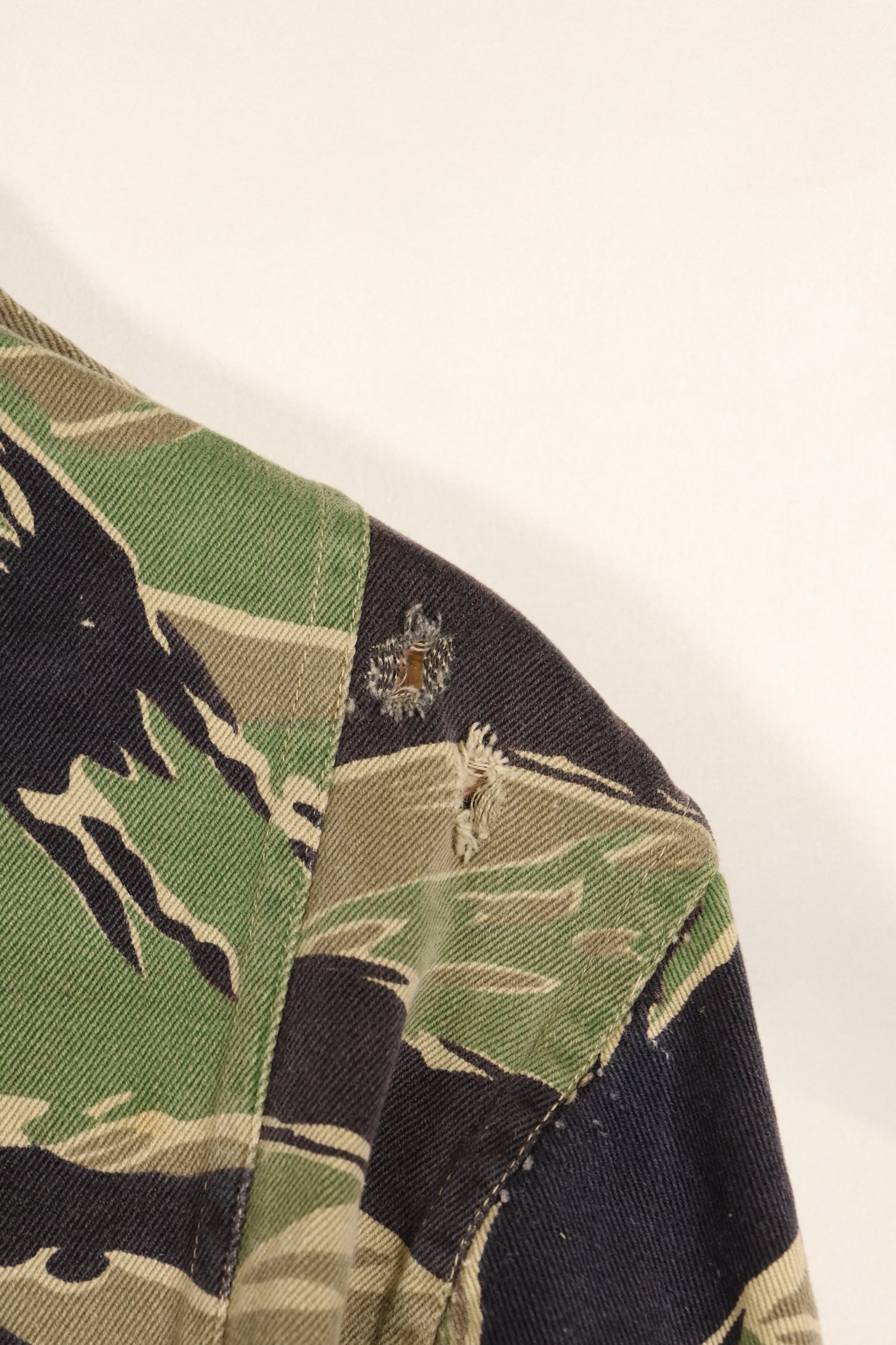 1960年代前半　ツイル生地　レア品　VNMC 1st Model タイガーストライプ　シャツ　テイラー製　中古品