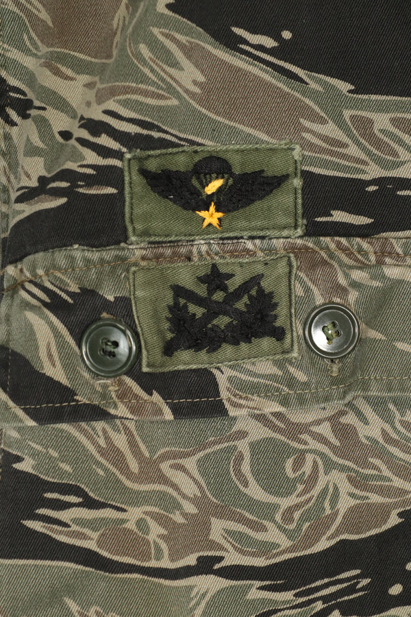 実物　シルバータイガーストライプ　US-M BDQ アドバイザー シャツ　半袖カスタム