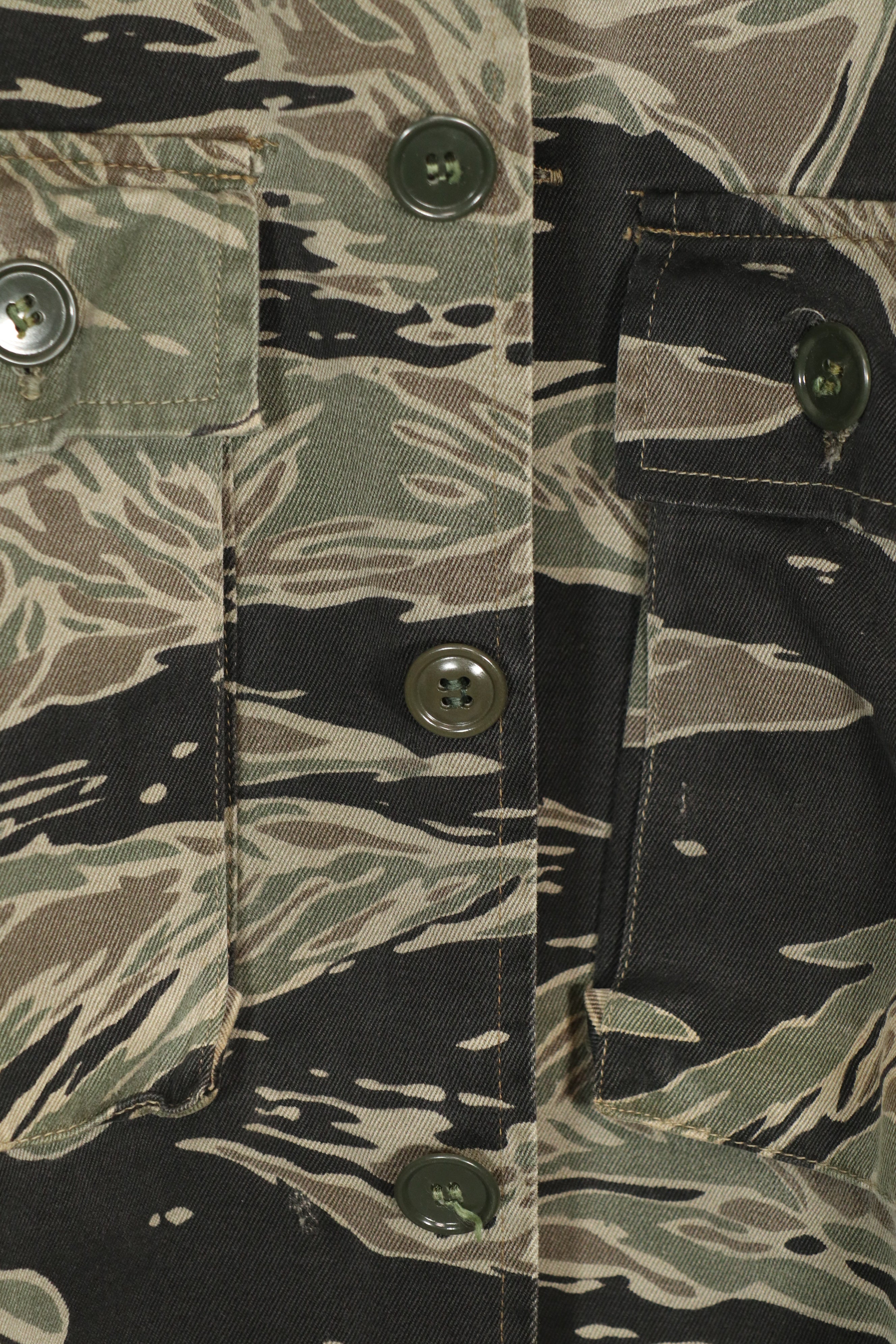 実物　シルバータイガーストライプ　US-M BDQ アドバイザー シャツ　半袖カスタム