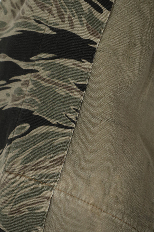 実物　シルバータイガーストライプ　US-M BDQ アドバイザー シャツ　半袖カスタム