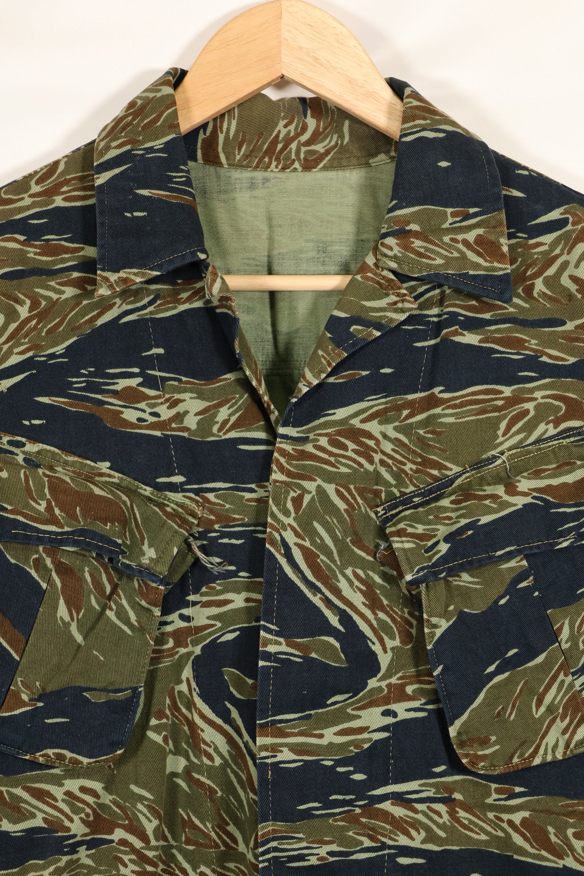 推定1970年代　シルバータイガー　タイガーストライプ　ファティーグジャケット　中古品