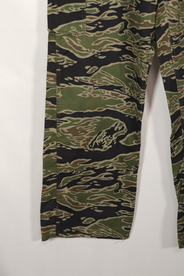 実物　レイトウォーパターン　タイガーストライプ　パンツ　A-L　状態良い