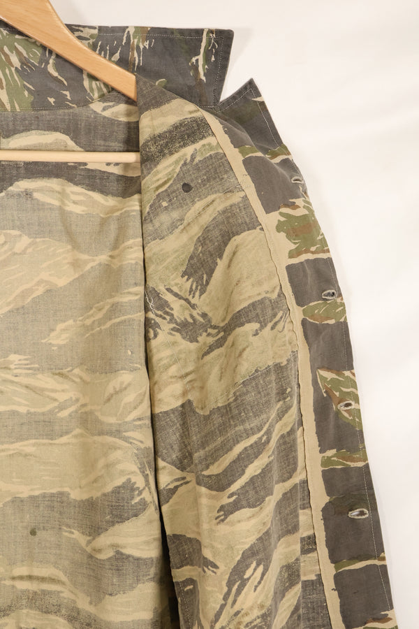 推定1970年代　ローカルメイド　タイガーストライプ　半袖シャツ　中古品