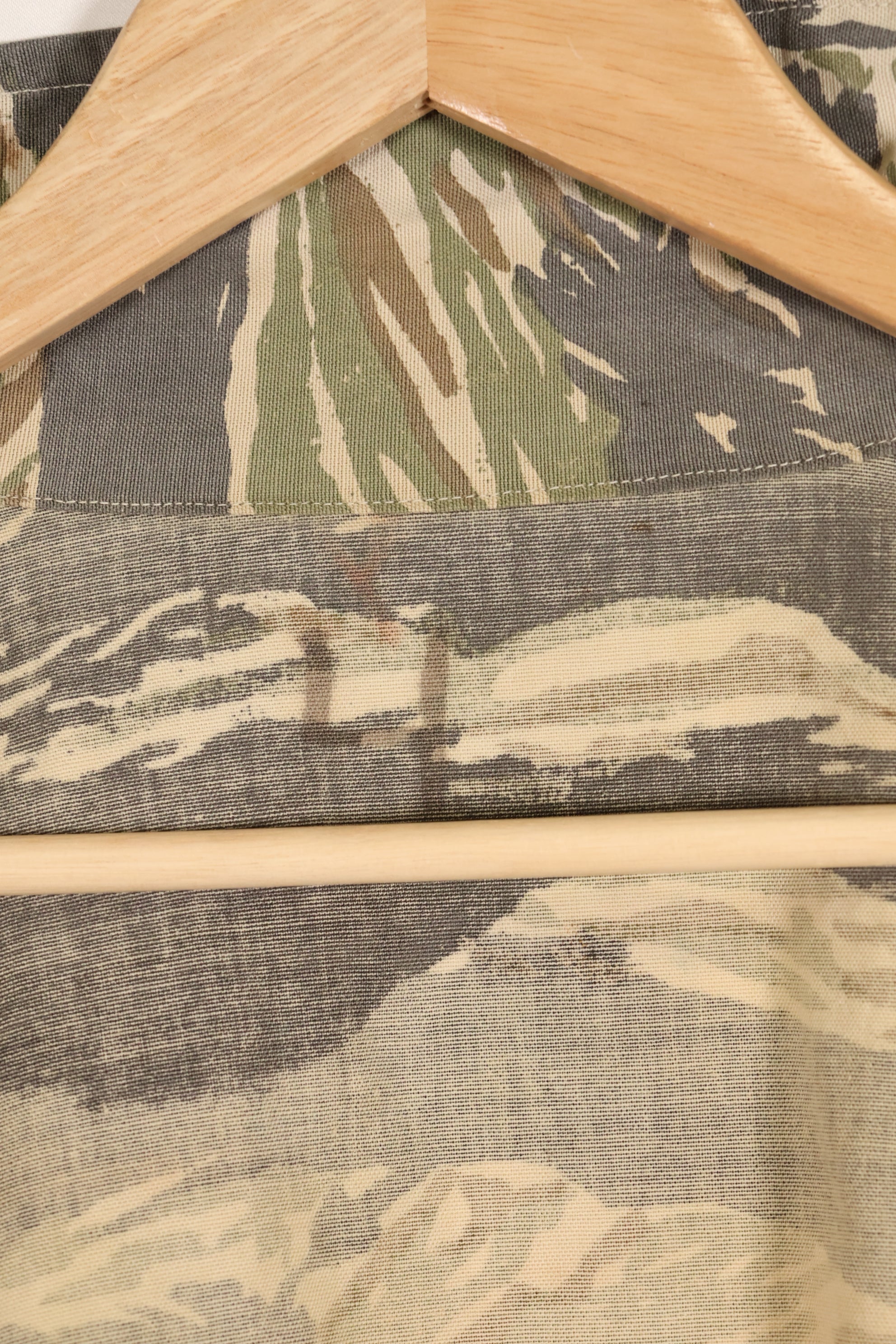 推定1970年代　ローカルメイド　タイガーストライプ　半袖シャツ　中古品