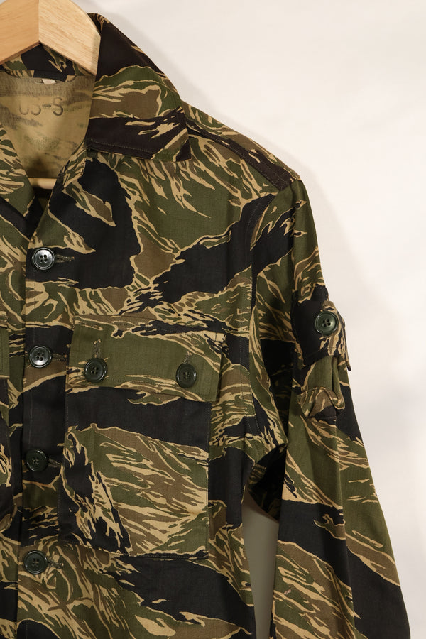 実物　デッドストック　沖縄タイガー　タイガーストライプ　USカットシャツ　US-S　日本本土縫製　汚れあり