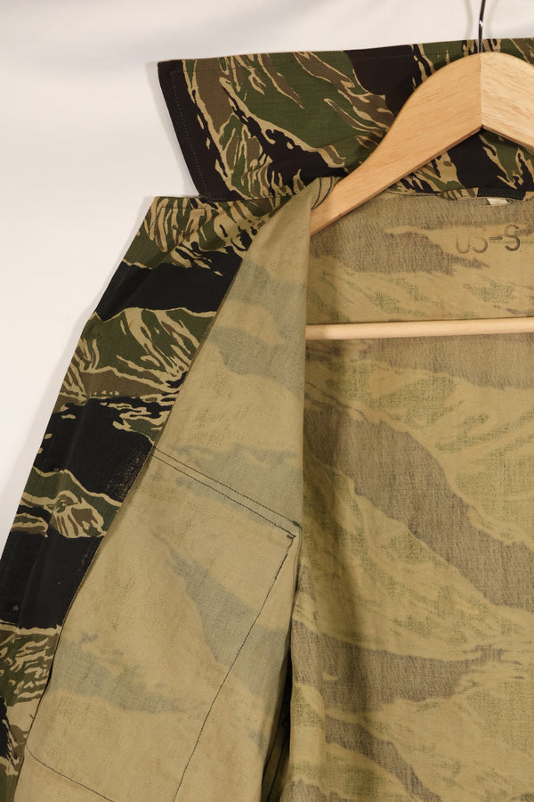 実物　デッドストック　沖縄タイガー　タイガーストライプ　USカットシャツ　US-S　日本本土縫製　汚れあり