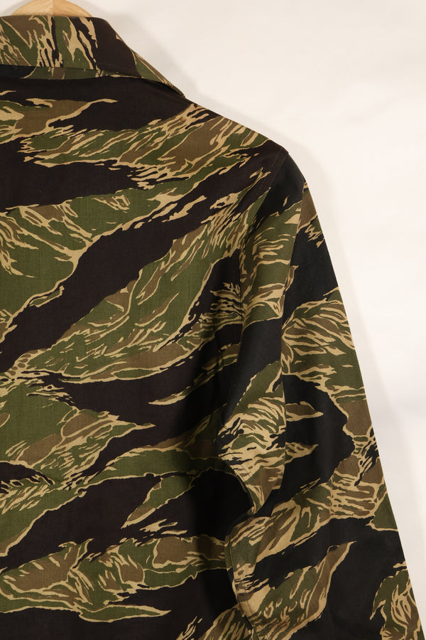 実物　デッドストック　沖縄タイガー　タイガーストライプ　USカットシャツ　US-S　日本本土縫製　汚れあり