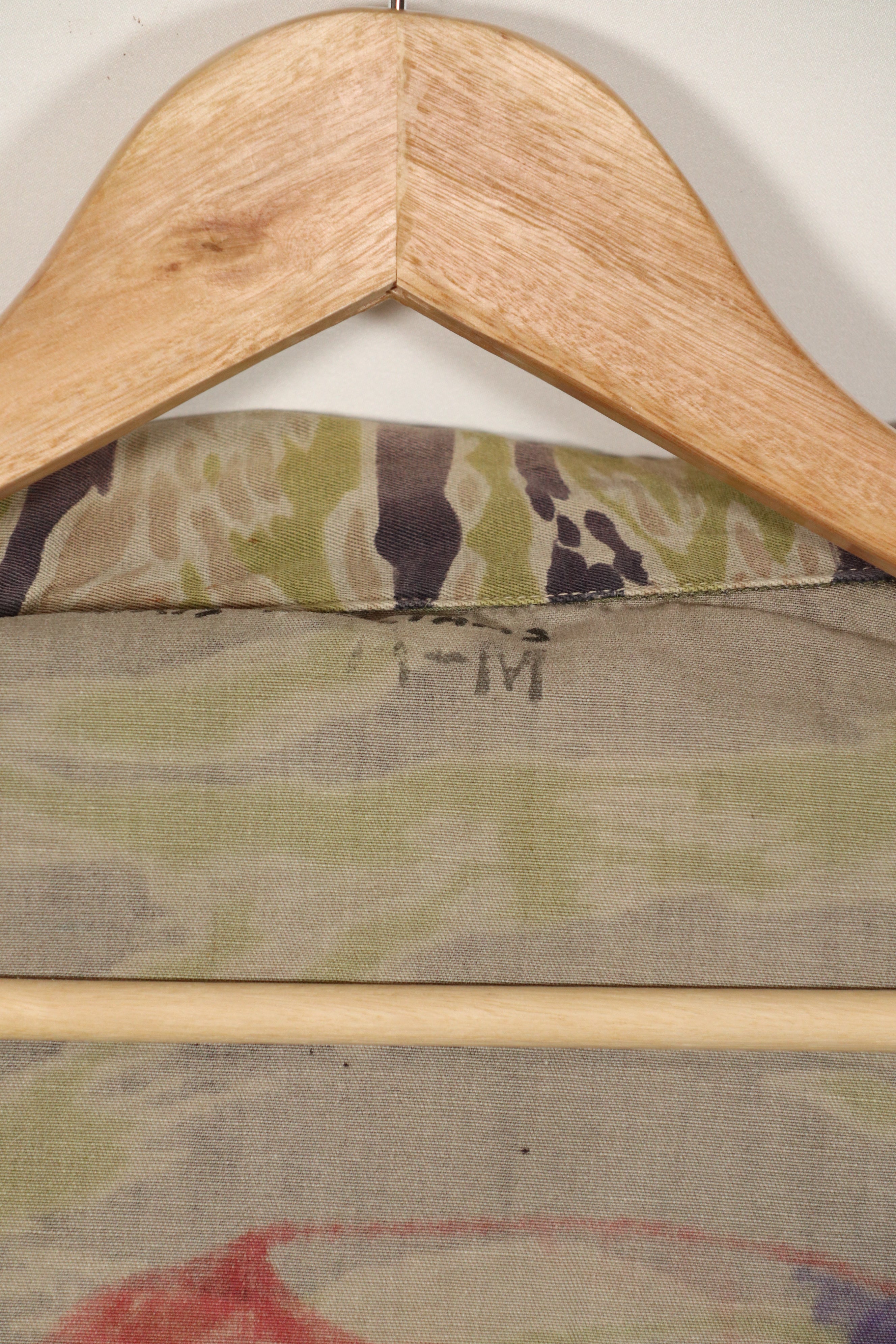 実物　ヘビーウェイト生地　レイトウォーパターン　タイガーストライプ　シャツ　中古品