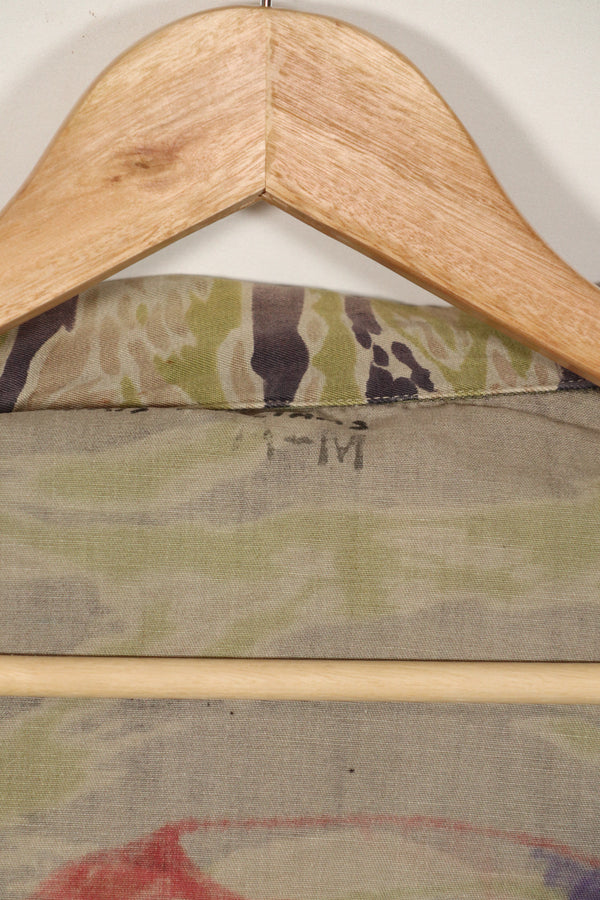 実物　ヘビーウェイト生地　レイトウォーパターン　タイガーストライプ　シャツ　中古品