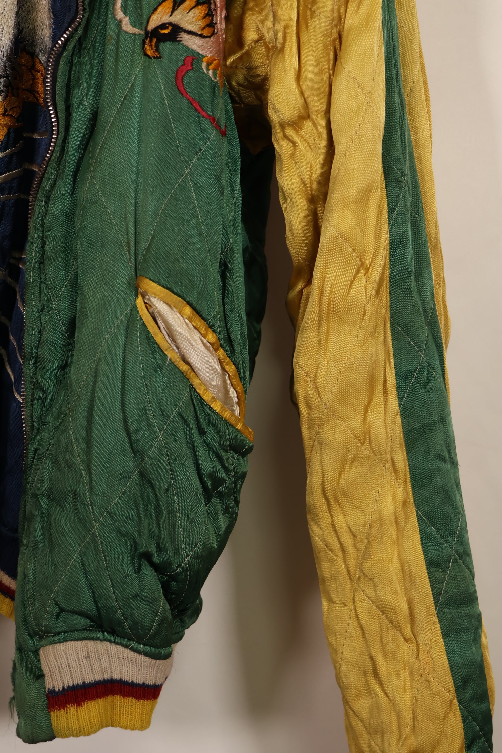 実物　1950年代初頭　Japan Jacket　レア刺繍　パイピング付き　中古品　ジッパー破損あり