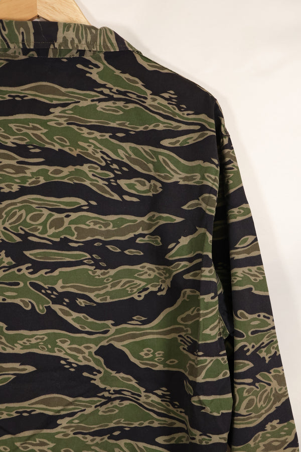 実物　レイトウォーパターン　US-L　タイガーストライプ　シャツ　ほぼ未使用