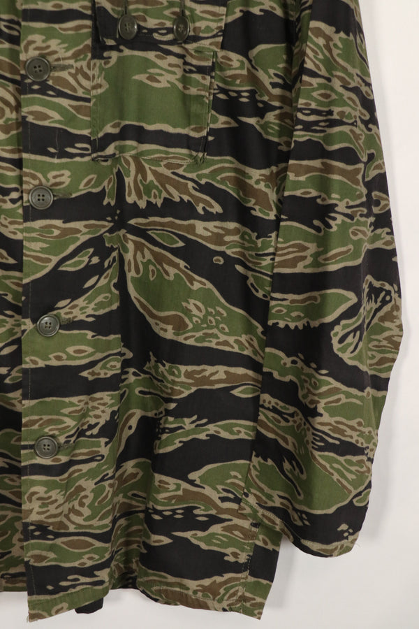 実物　レイトウォーパターン　タイガーストライプ　シャツ　US-L 状態良い