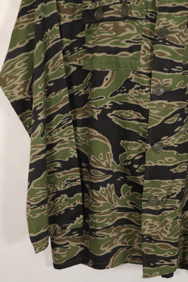 実物　レイトウォーパターン　タイガーストライプ　シャツ　US-L 状態良い