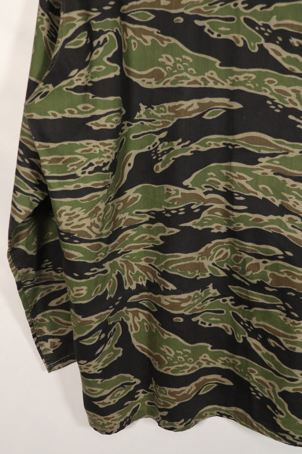 実物　レイトウォーパターン　タイガーストライプ　シャツ　US-L 状態良い