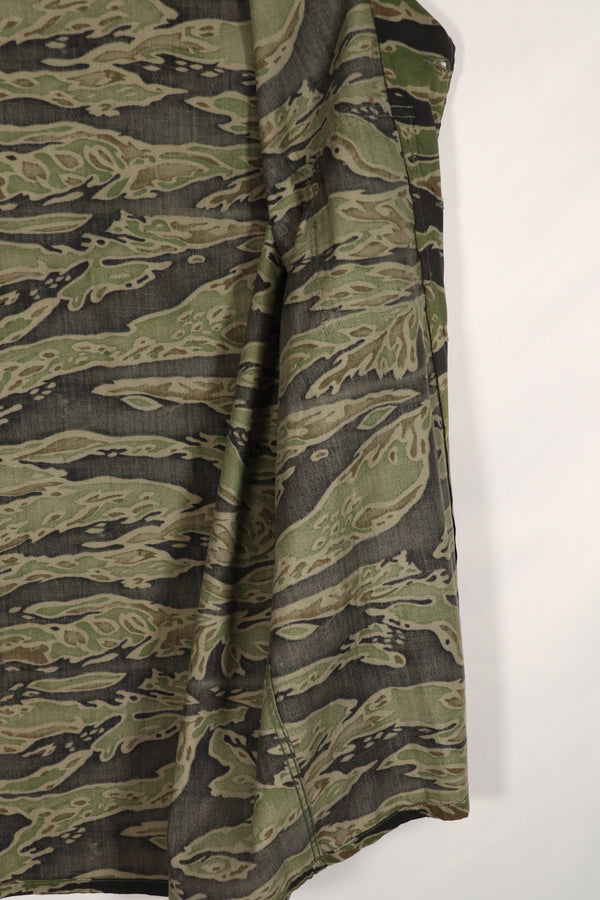 実物　レイトウォーパターン　タイガーストライプ　シャツ　US-L 状態良い