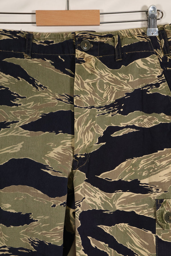 実物　沖縄タイガーパターン　タイガーストライプパンツ　改造あり　USカット　US-S　中古品