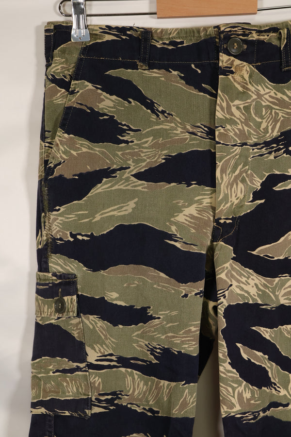 実物　沖縄タイガーパターン　タイガーストライプパンツ　改造あり　USカット　US-S　中古品