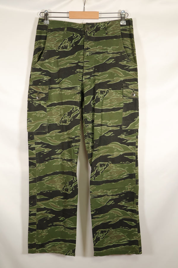 実物　レイトウォーパターン　USサイズ　タイガーストライプ　シャツ　ダークカラー　中古品