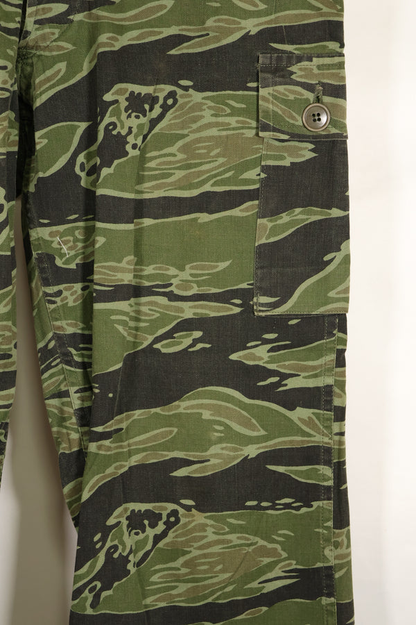 実物　レイトウォーパターン　USサイズ　タイガーストライプ　シャツ　ダークカラー　中古品