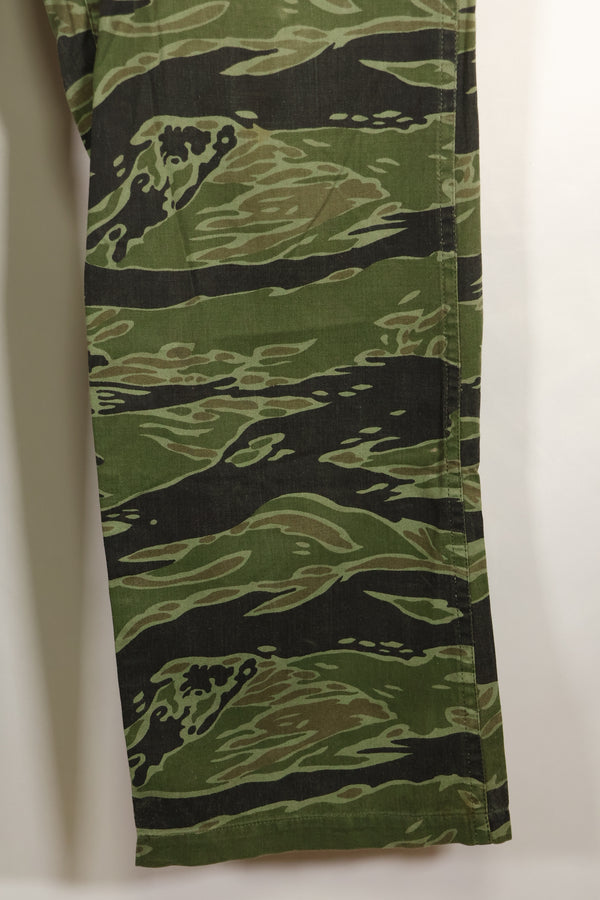 実物　レイトウォーパターン　USサイズ　タイガーストライプ　シャツ　ダークカラー　中古品