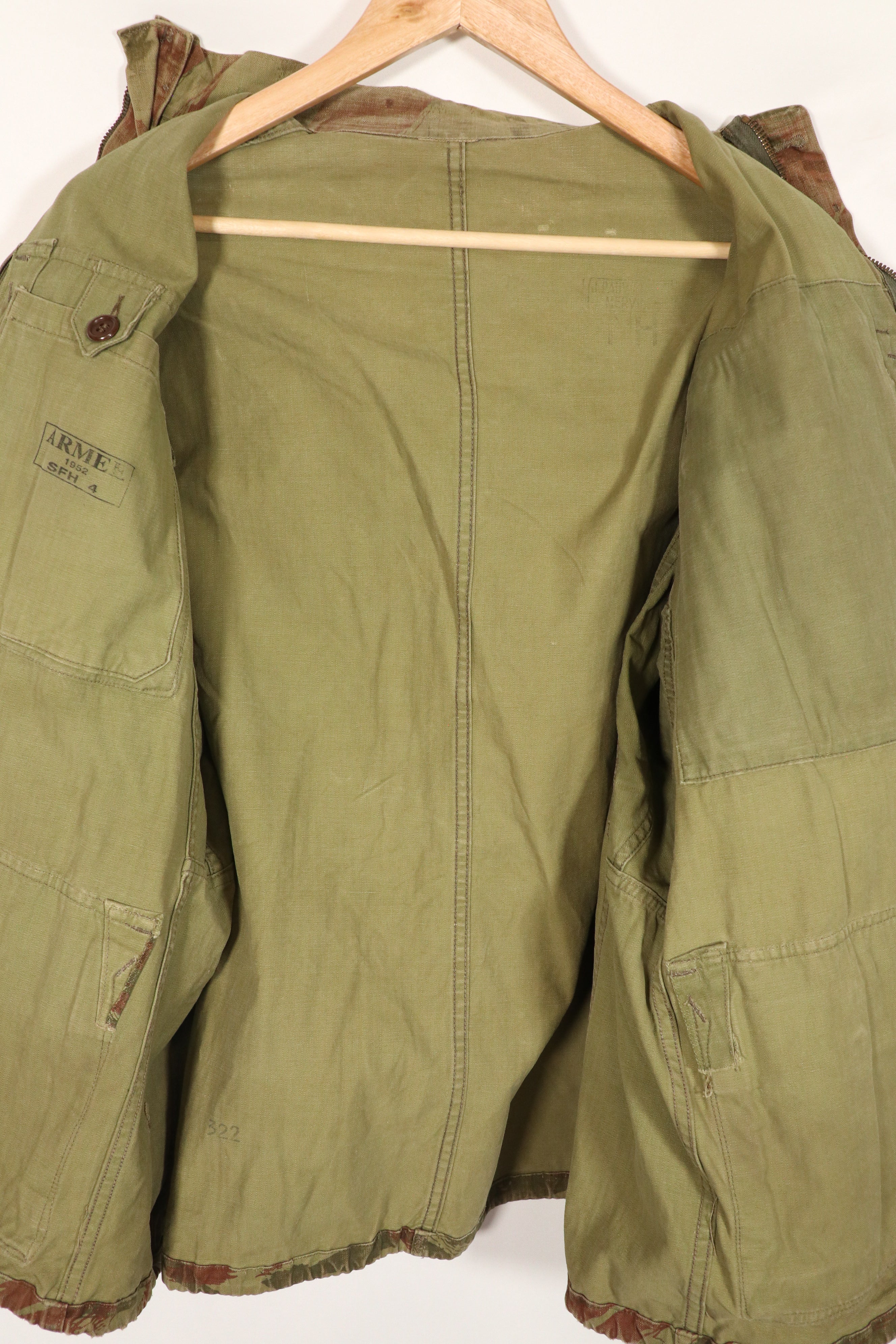 実物　1950's フランス軍　リザード迷彩　TAP 47/56　空挺ジャケット