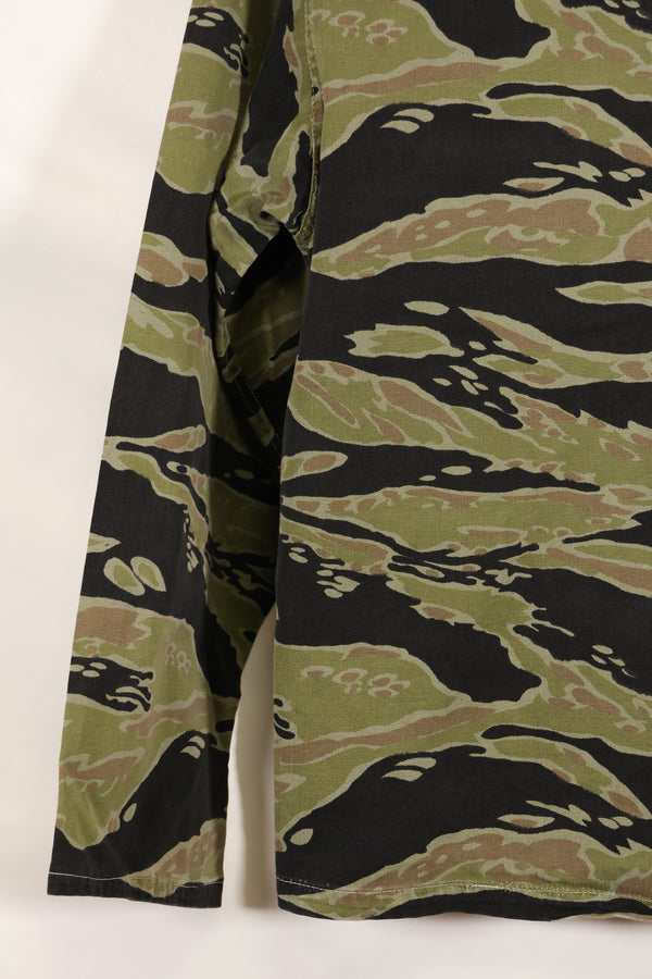 実物　レイトウォーパターン　タイガーストライプ　シャツ　ヘビーウェイト生地　中古品