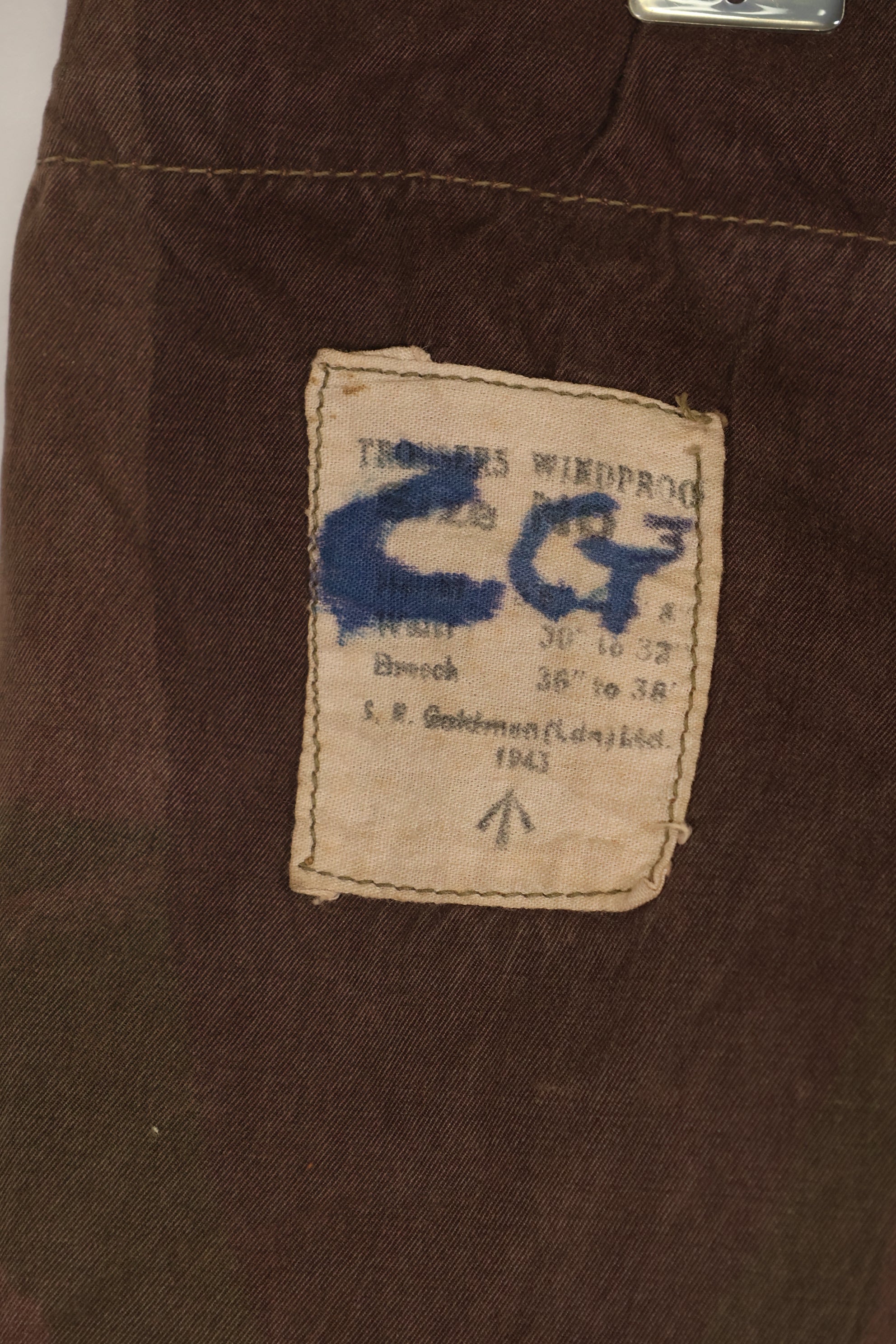 実物　イギリス軍　SAS トラウザーズ　WINDPROOF 迷彩パンツ　サイズ No.3　 中古品