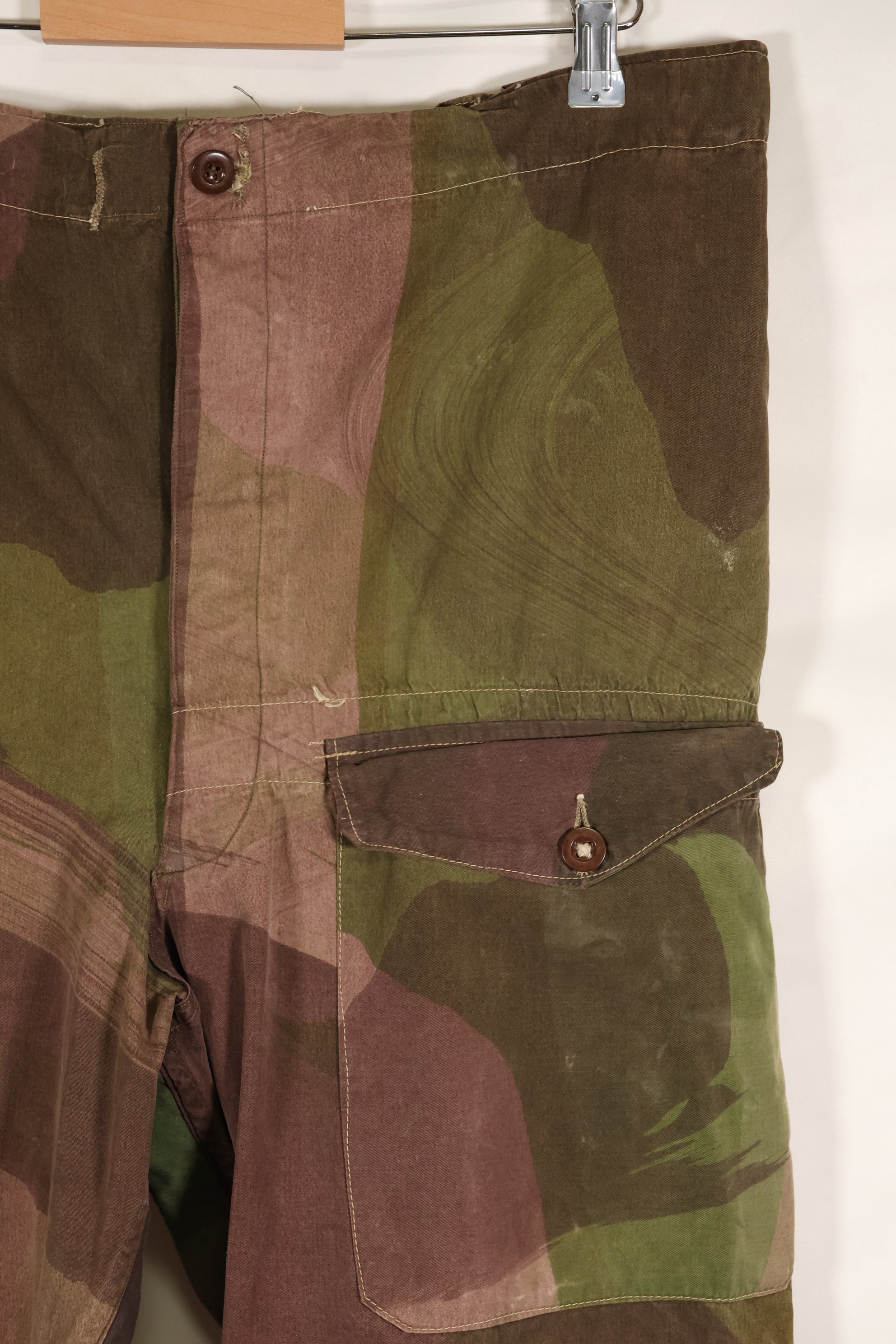 実物　イギリス軍　SAS トラウザーズ　WINDPROOF 迷彩パンツ　改造パンツ　インドシナ戦争　中古品