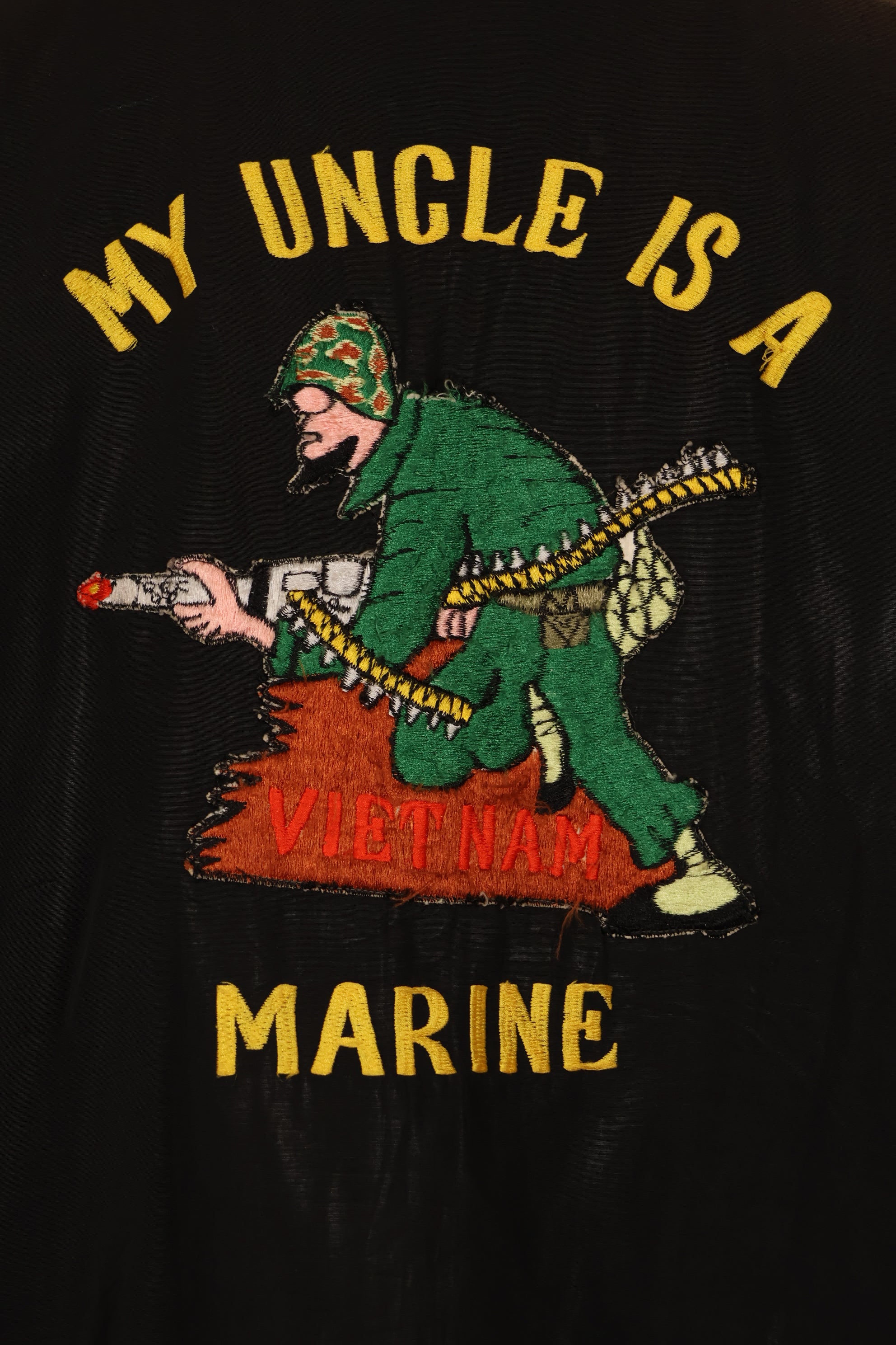 実物　推定1970年代　沖縄製　レーシングジャケット　HAMAジッパー　中古品