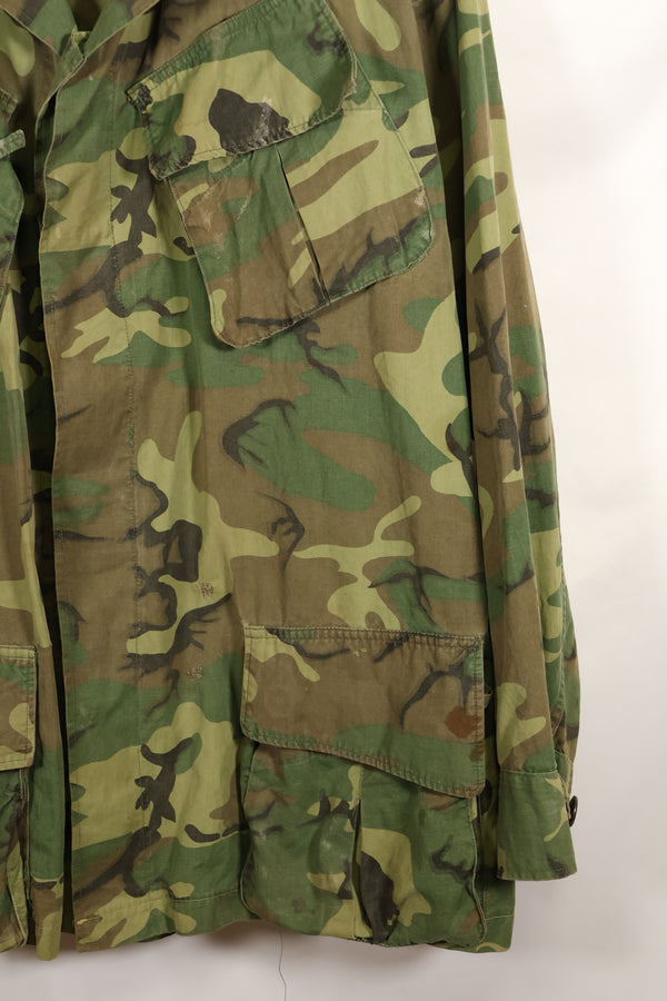 1966〜67年頃　X-L-R　ノンリップストップ　初期プリント　ERDL　ファティーグジャケット　中古品