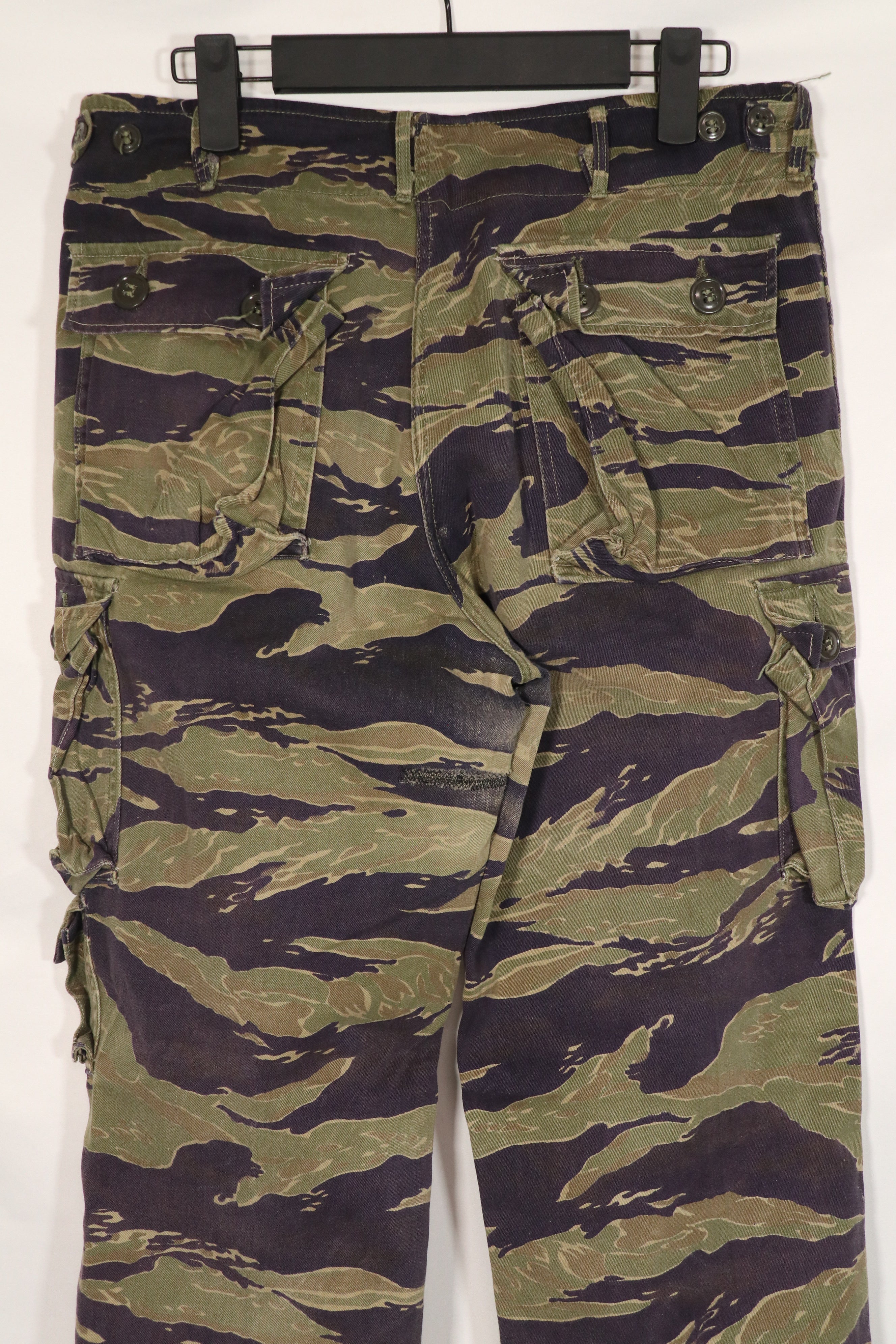 実物　クラシックパターン　タイガーストライプ　パンツ　中古品　補修あり