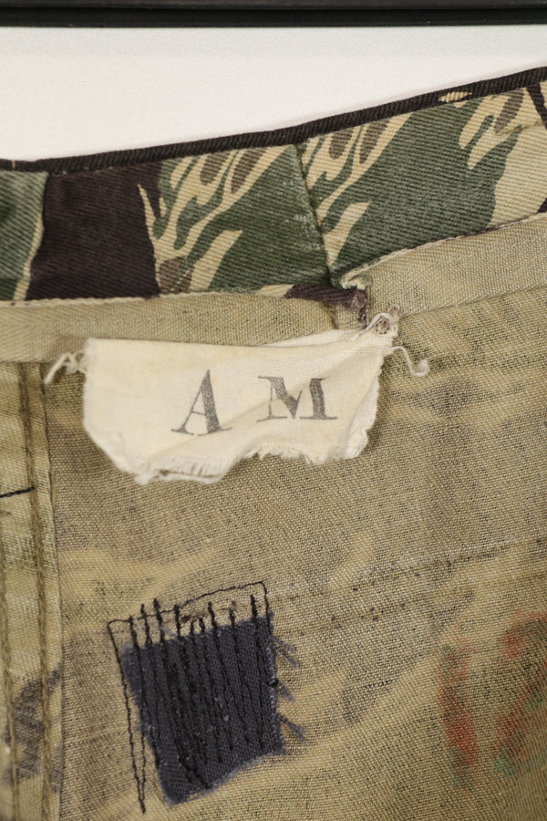 実物　沖縄タイガー　タイガーストライプ　パンツ　Asian Cut　褪色あり　A-Mサイズ