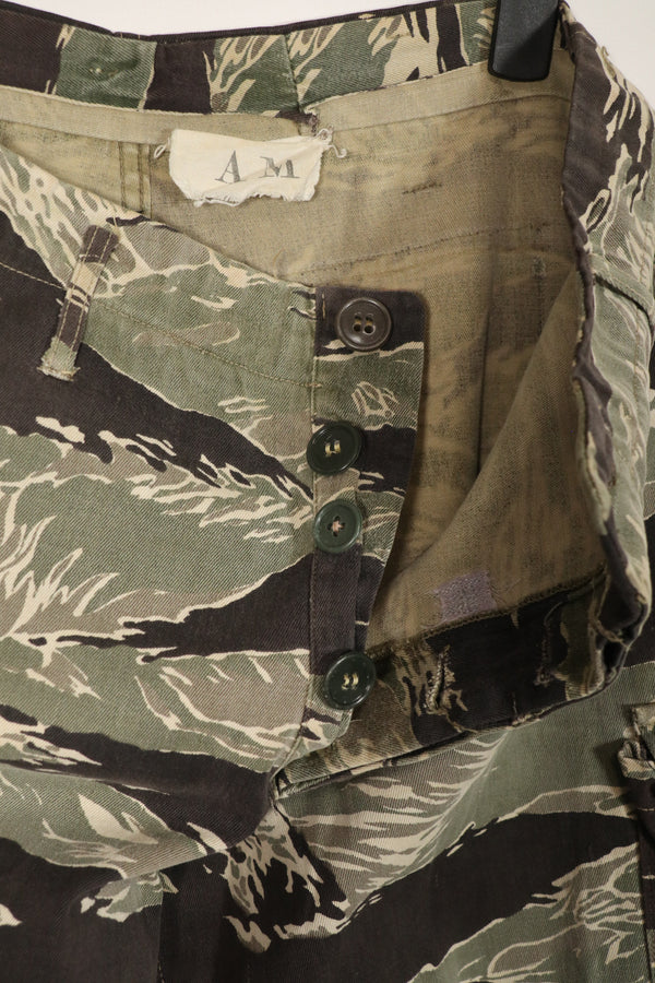 実物　沖縄タイガー　タイガーストライプ　パンツ　Asian Cut　褪色あり　A-Mサイズ