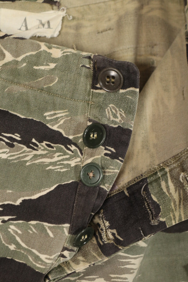 実物　沖縄タイガー　タイガーストライプ　パンツ　Asian Cut　褪色あり　A-Mサイズ