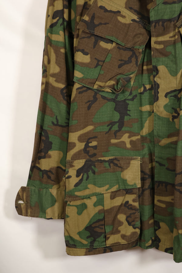 実物　1969年製　M-S　リップストップ　ERDL ファティーグジャケット　ブラウンリーフ  中古品
