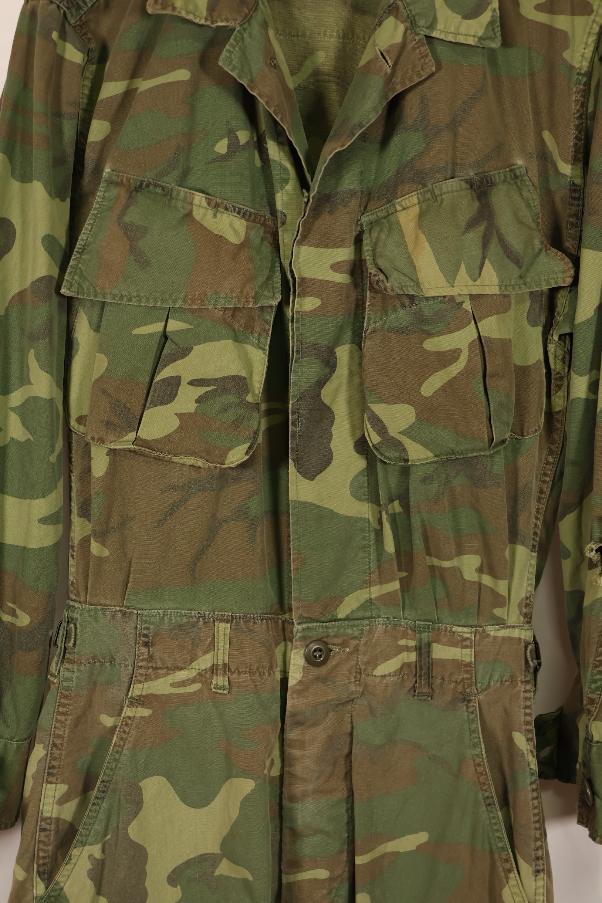 実物　1966年〜1967年　レア品　ローカル改造　フライトスーツ　ERDL 初期プリント