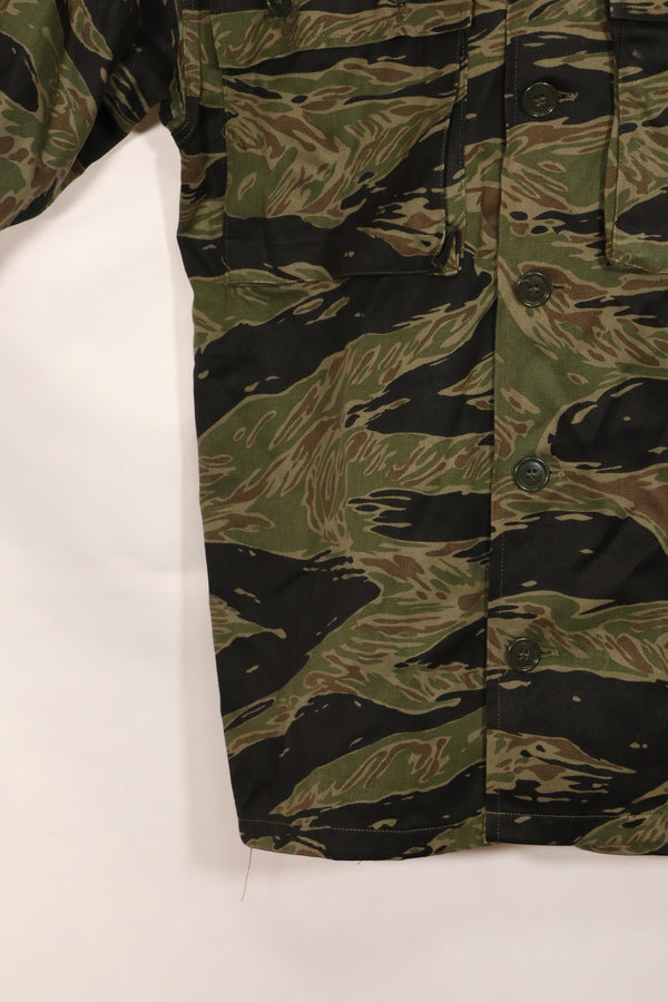 1960年代　半袖カスタム　シルバータイガー　タイガーストライプシャツ　US-M　状態良い　中古品