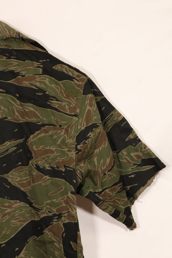 1960年代　半袖カスタム　シルバータイガー　タイガーストライプシャツ　US-M　状態良い　中古品