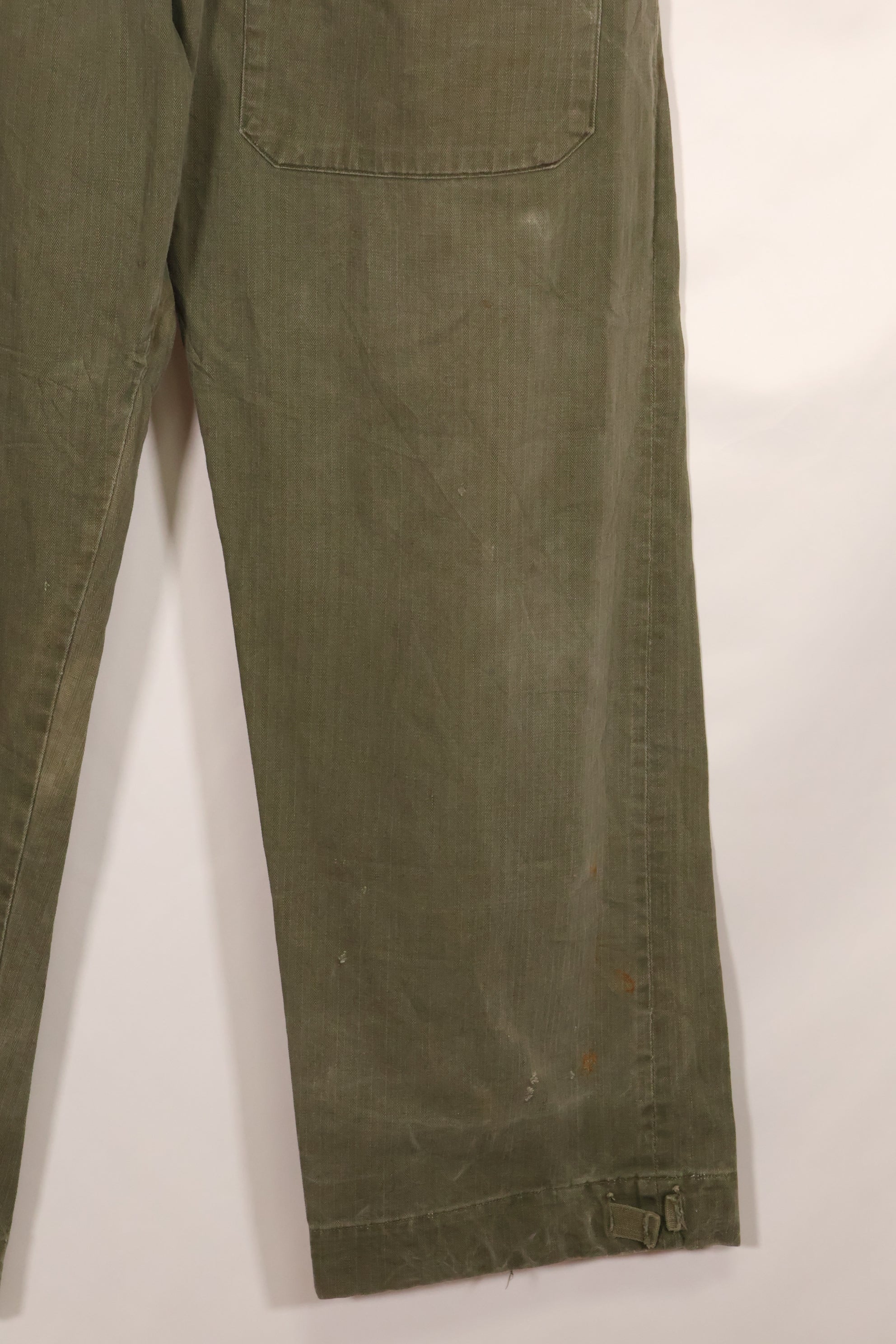 実物　1940年代　WWII アメリカ製　イギリス軍　HBT　ジャングルトラウザーズ　中古品