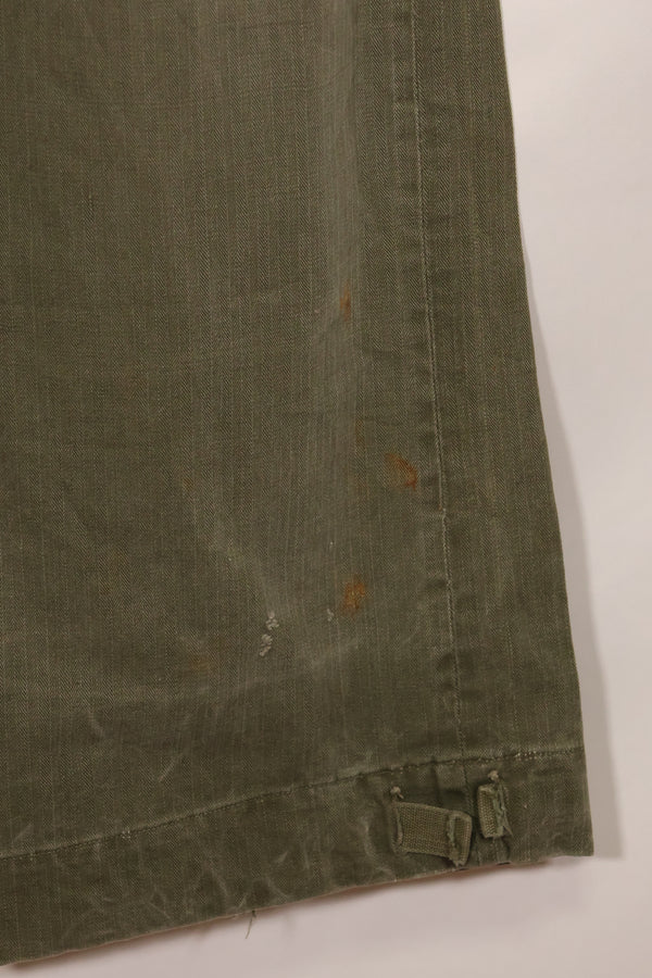 実物　1940年代　WWII アメリカ製　イギリス軍　HBT　ジャングルトラウザーズ　中古品