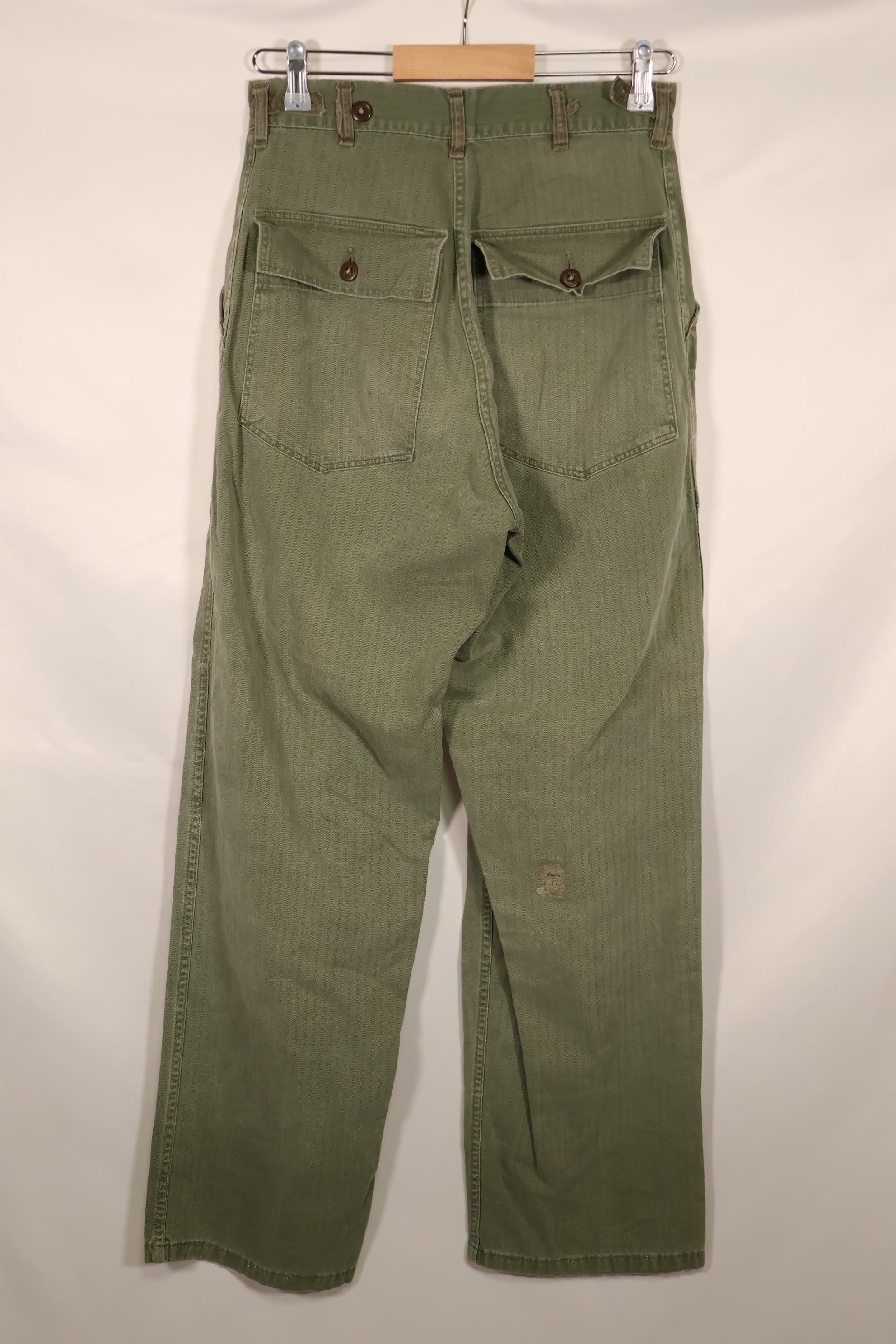 実物　WWII 1940年代　アメリカ海兵隊　USMC　P42　HBTパンツ　中古品