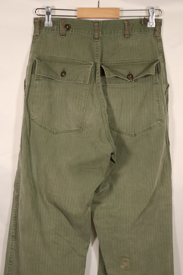 実物　WWII 1940年代　アメリカ海兵隊　USMC　P42　HBTパンツ　中古品