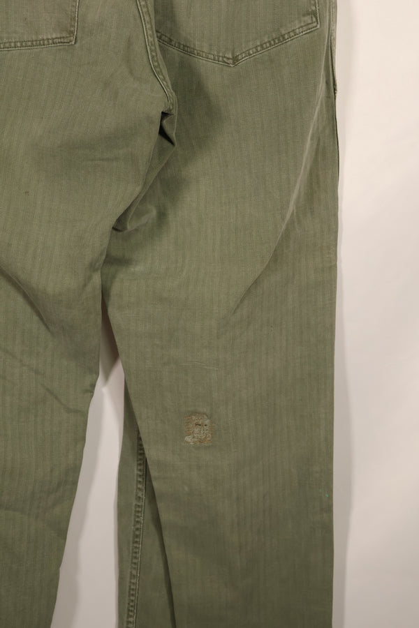 実物　WWII 1940年代　アメリカ海兵隊　USMC　P42　HBTパンツ　中古品