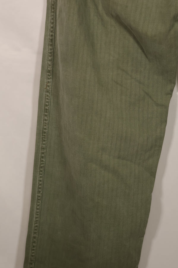 実物　WWII 1940年代　アメリカ海兵隊　USMC　P42　HBTパンツ　中古品