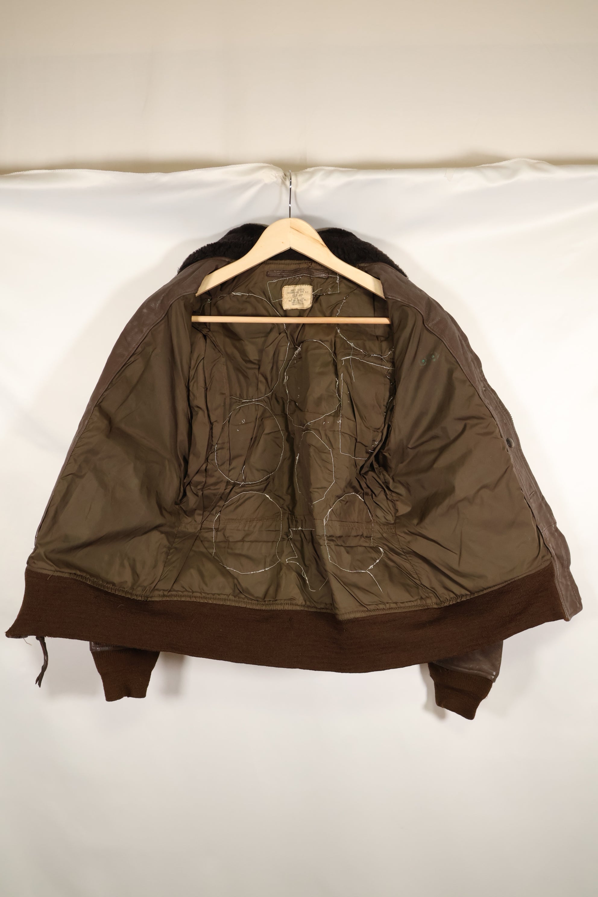 1977年契約　パッチ付　アメリカ海軍　G-1　フライトジャケット　サイズ40　状態良い