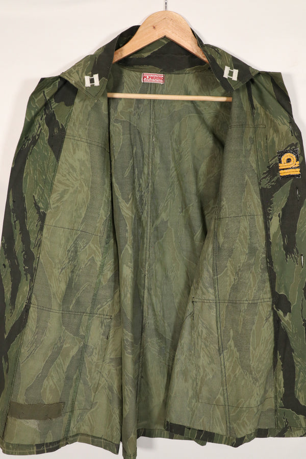 実物生地　VNMCパターン　タイガーストライプ　ベトナム製テイラード　ハンティングジャケット　中古品