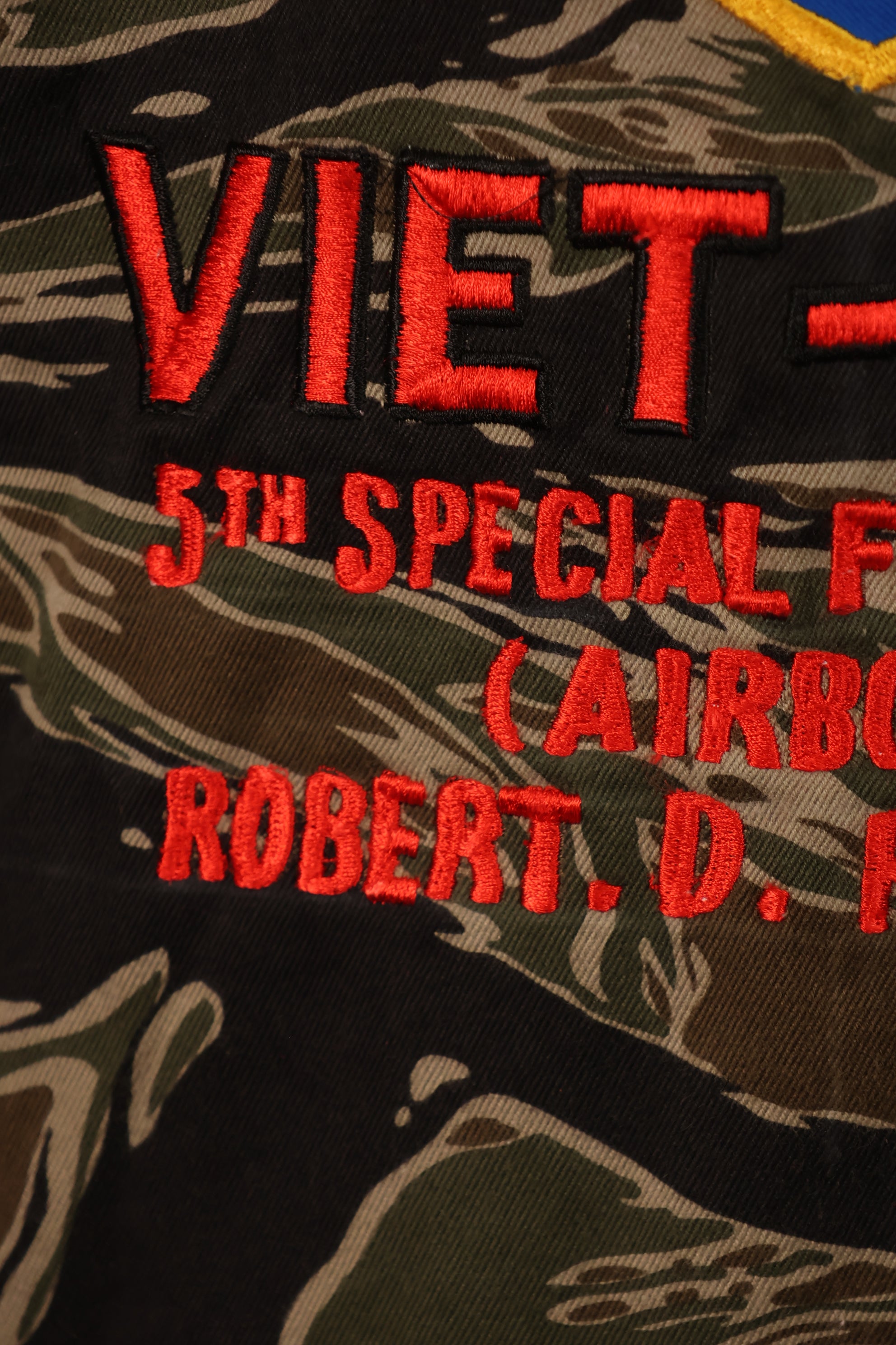 【限定生産品】レプリカ　沖縄 Mugi's 刺繍　MILITARIA 1911 シルバータイガー  USカットシャツ　ツアージャケット