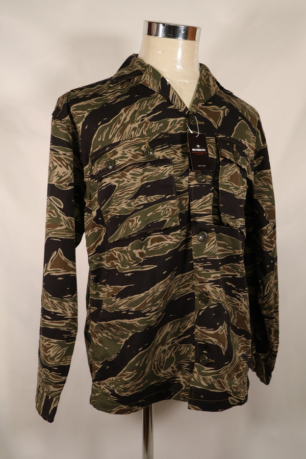 【限定生産品】レプリカ　沖縄 Mugi's 刺繍　MILITARIA 1911 シルバータイガー  USカットシャツ　ツアージャケット