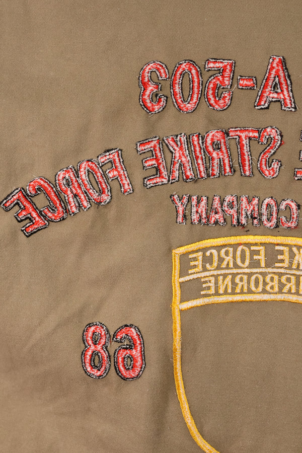 【限定生産品】レプリカ　沖縄 Mugi's 刺繍　MILITARIA 1911 シルバータイガー  USカットシャツ　ツアージャケット